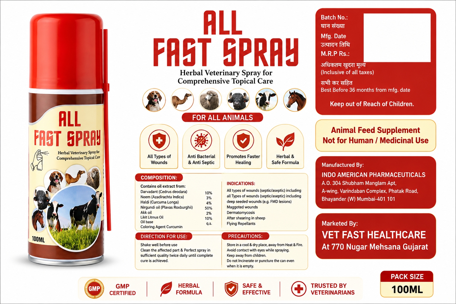 ALL FAST SPRAY full product label artwork